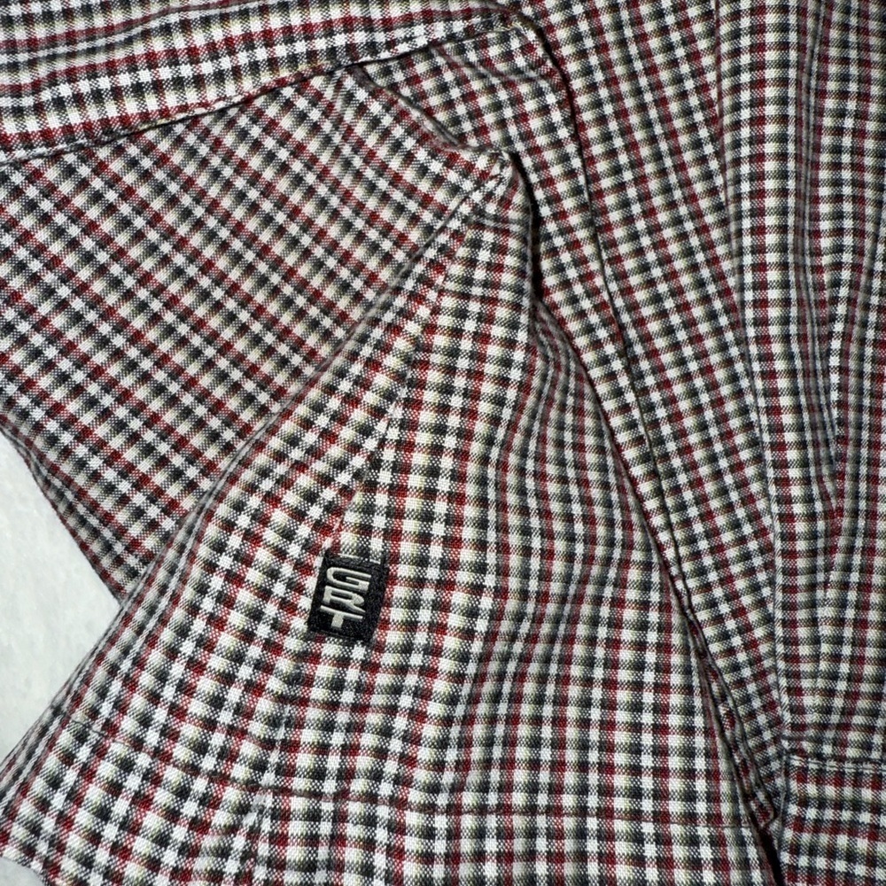 2 x 20$ Columbia Checkered Button-Up Shirt - Black and White Size M - Picture 8 of 8